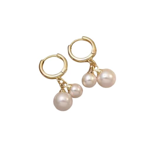 Boucles d'oreilles perles anti-irritation avec anneau léger et amovible