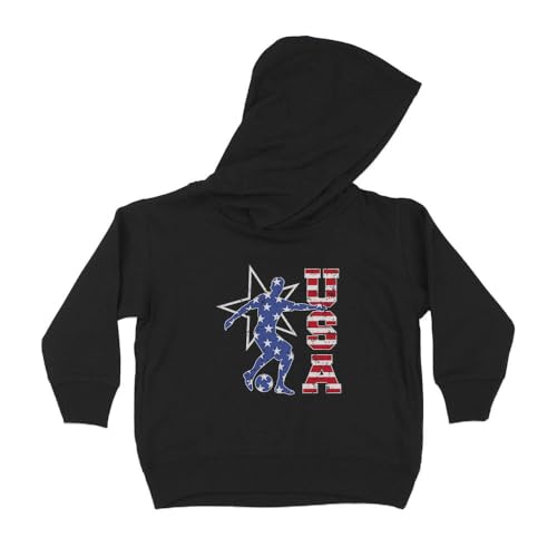 USA Soccer Kids Hoodie Sweatshirt Toddler 5T Black