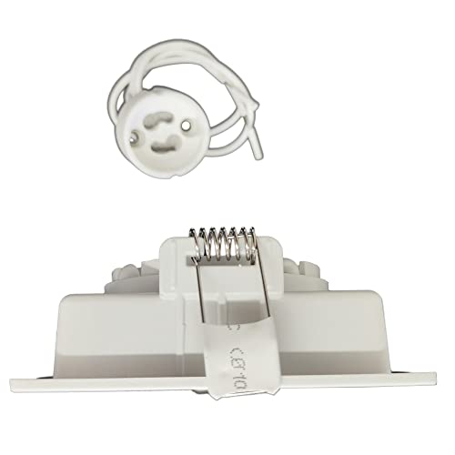 KIT Spot Embutir MR16 Quadrado Recuado BR+ Lâmpada LED 3000K