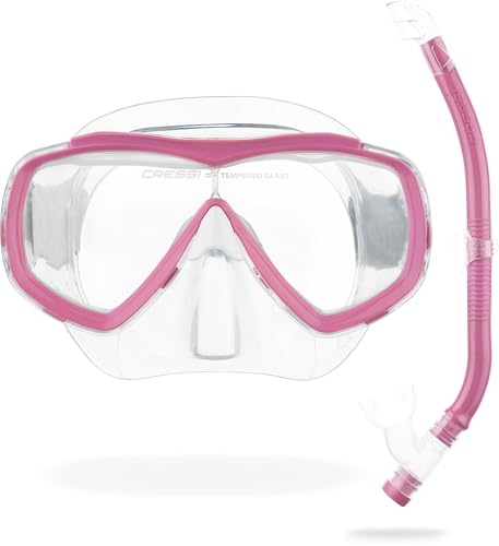 Masque tuba junior Cressi Estrella VIP Jr avec verre trempé et silicone souple