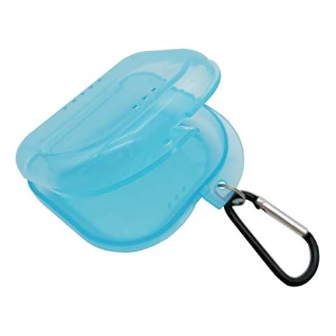 AIWAYING Retainer Case Mouth Guard Denture Box with Carabiner Clip Cover