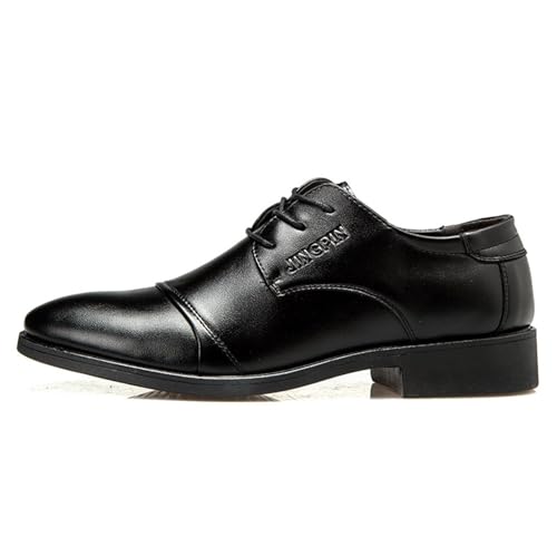 Mens Classic Plain Toe Oxfords Shoes Arch Support Business Formal Shoes Matte Leather Dress Shoe Pointed Toe Retro Derbby Durable Work Office Footwear Elegant Dating Suit Shoe4