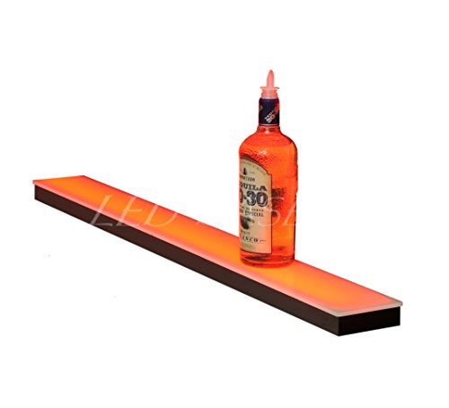 LED Baseline Low Profile Single Step Lighted Bottle Glorifier Display Shelf 18