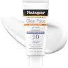 Protector Solar Loción Neutrogena Clear Face SPF 50, 3 fl. oz | Para Piel Propensa al Acné, Protección de Amplio Espectro UVA/UVB, Sin Fragancia, Libre de Oxybenzone, Resistente al Agua Protección Ultra Violeta 3 Fl Oz (Paquete de 1) 2