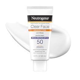 Neutrogena Clear Face Sunscreen Lotion SPF 50, 3 fl. oz