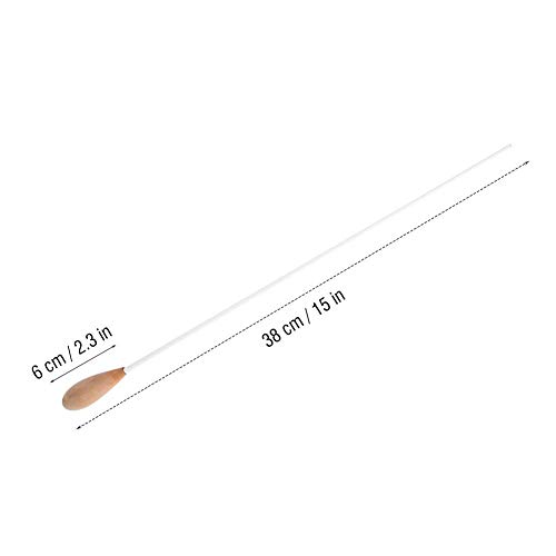 Musical Conductor Baton, 15" Pearwood Handle Lightweight Music Band Conducting Baton For Choral Symphony Concert #TOP4