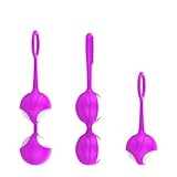  3 en 1 Bolas de China, Violeta Bola Pélvicas,Fortalece los Músculos Pélvicos y Previene la Incontinencia Urinaria,Entrenamiento Completo del Suelo Pélvico para Mujeres