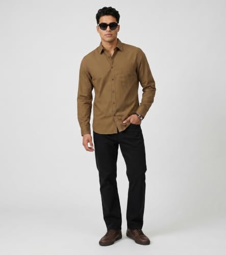 Image of Amazon Brand - INKAST Men Solid Cotton Shirt | Casual Wear | Basic Essential Plain Everyday & Office Wear | Full Sleeve | Regular Fit