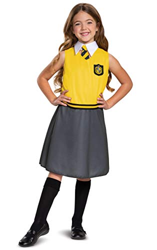 Image of Harry Potter Dress, Official Hogwarts Wizarding World Costume Outfit, Classic Kids Size Dress with Collar and Tie