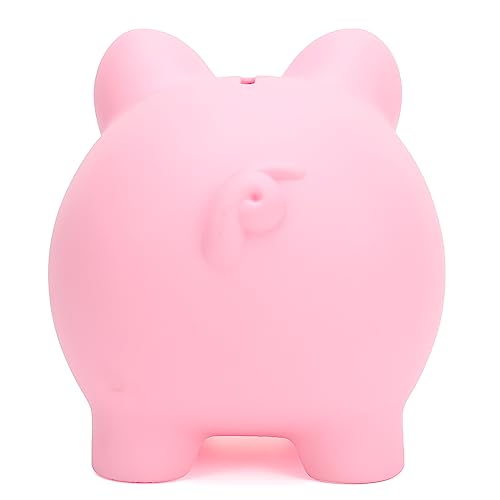 Image of Piggy Bank,Saving Box for Girls and Boys,Money Bank for Kids,Unbreakable Plastic Piggy Banks (Pink)
