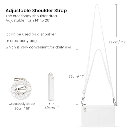 Image of SENDEFN PU Leather Crossbody Bag for Women Small Clutch Purses Crossbody Shoulder Handbag Wallet Purses RIFD Card Slots