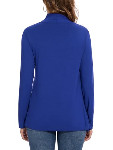 Image of Women's Casual Flowy Draped Open Front Cardigans Soft Cover Up Shrug