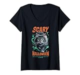 Photo Gallery donna spooky maine coon cat seguendo halloween 2024 uomini donne maglietta con collo a v Photo Gallery donna spooky maine coon cat seguendo halloween 2024 uomini donne maglietta con collo a v