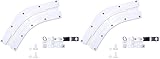 ABALON Angle, 90º oder 135º, Weiß, mit artikuliertem Master Carrier, elektrische vorhänge, elektrische vorhangschiene (135º) (Packung mit 2)
