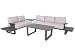 Produktbild lifestyle4living Loungemöbel Set (Premium) aus Aluminium, Beige Anthrazit, wetterfest, 3-teilig | Modernes Garten Lounge Set mit Aluminiumgestell für 5 Personen