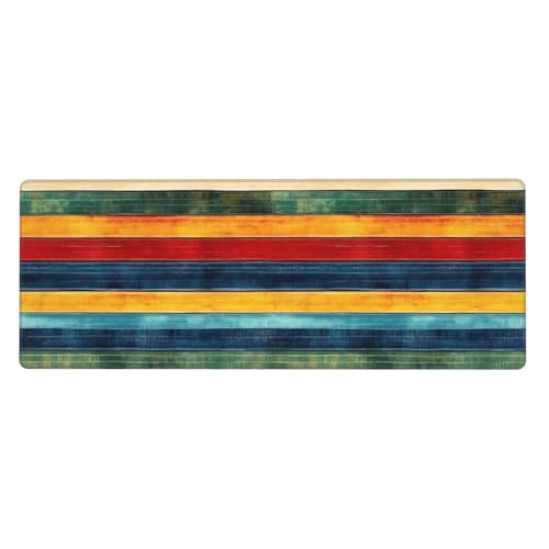 Tapis de souris pour jeu et travail grand format motif vintage pour bureau ordonné