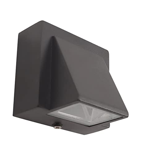 Image of SAH Led Metal Outdoor Wall Light, Black, Waterproof, Warm White for Entryway, Gardens, Pathways, Vanity, Pool Side, Outdoor Stairs and Walls (Modern, 2) (Down, Pack of 1)