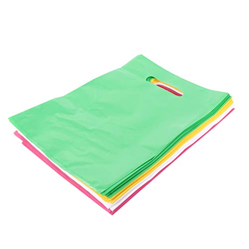 VILLCASE 100 Unidades de Plástico Sacolas de Mercadorias Sacolas de Compras de Varejo Com Alça Corta