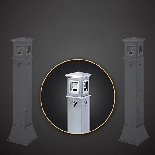 BODHIS Mülleimer für den Außenbereich, Aschenbecher, Mülleimer für den Außenbereich, Mülleimer aus Edelstahl, Säule, vertikaler Aschenbecher, Abfalleimer für den Außenbereich, Mülleimer für den Flur – Bild 4