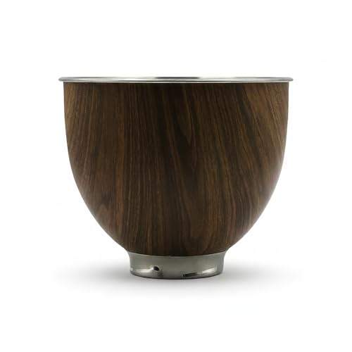 La mejor selección de kitchenaid artisan , tabla con los diez mejores. 46 tazón mezclador de acero inoxidable de 5 cuartos para Kitchenaid Classic & Artisan Tilt Head Stand Mixer, textura de madera, apto para K45, KSM75, KSM90, KSM150, resistente, apto...