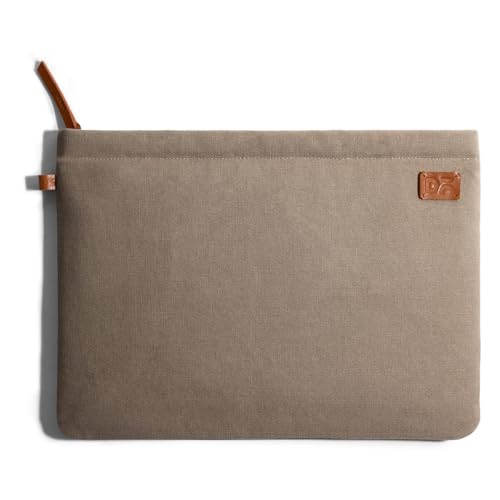 Image of DailyObjects Solid Skipper Sleeve | Stylish Durable Poly Cotton Canvas Material for Laptops & iPads | Zip Closure & Soft Cotton Inner Lining with Printed Slip Pockets