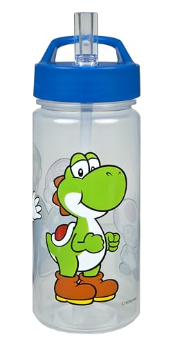 Scooli - Super Mario Kindergeschirr Geschenkset - Set bestehend aus Brotdose und Trinkflasche - ideal für Schule oder Kindergarten – ab 4 Jahren – aus Kunststoff – BPA frei