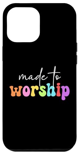 Custodia per iPhone 13 Pro Max Inspirational Religious Faith Devotion Citazione Made to Worship