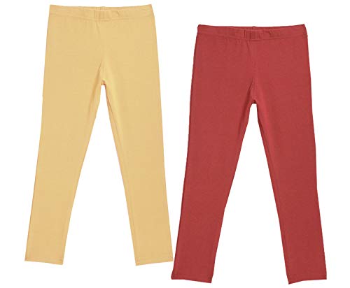 Image of KAYU Girl's Full Length Cotton Leggings Pants Pack of 2