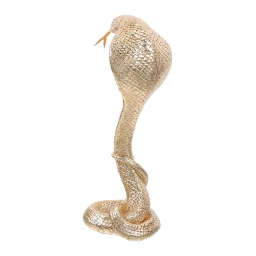 HOLIDYOYO Resin Sculpture of Gold Snake Statue for Home Office