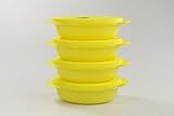 Original Tupperware TUPPERWARE Mikrowelle CrystalWave 400 ml (4) gelb Micro Crystal Wave Plus Fix