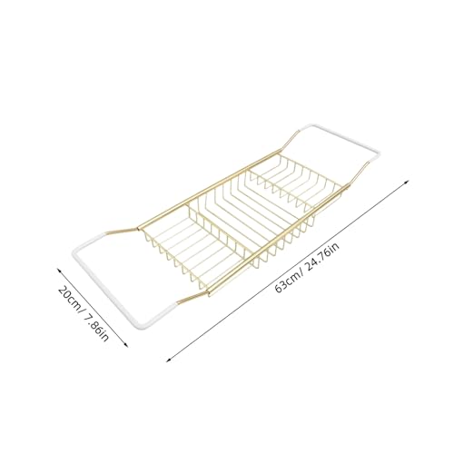 Étagère de bain extensible support antidérapante portable rangement pratique - 3
