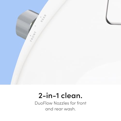 Image of TUSHY Wave Non-Electric Bidet Toilet Seat: Sleek Elongated Design, Quick-Release for Easy Cleaning (DuoFlow Front & Rear Wash, Self-Cleaning Nozzle, Soft-Close Lid), 10-Min DIY Install, Bamboo Knob