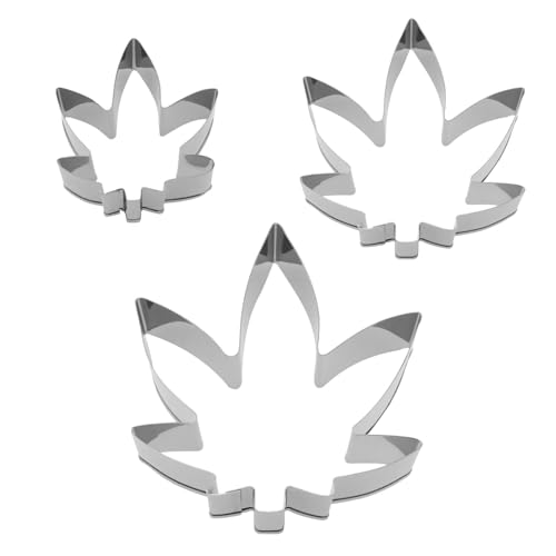 WHYHKJ 1 Set Stainless Steel Maple Leaf Cookie Molds 3