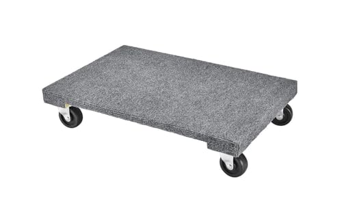 24-370 24in. x 16in. 1000 lb. Capacity Hardwood Solid Deck Dolly with Carpet