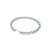 Swarovski Matrix Tennis Bracelet, Round Crystals in Light Aquamarine-Blue on Rhodium Finished Band, Size M, Part of the Matrix Collection