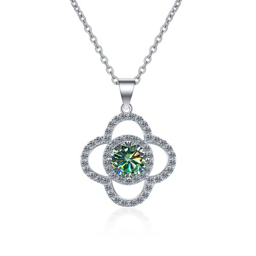 Colliers moissanite d color 1ct anti-ternissement pour femmes