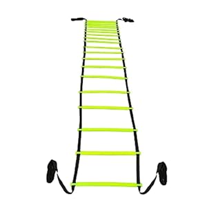 Sports 8 m Speed Agility Ladder Track and Field Equipment for Sports Training and Soccer Football Tennis Baseball Drills (20 Rungs)