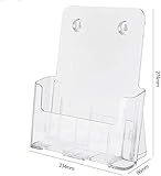 Leichtgewichtler aber robust XWYZSJ Zeitungsständer Acryl Displayständer A4 Hänge Magazin Gehäusesitz DREI stehende Prospektregal Bücher Magazin Dokument Schaukeln Halter 6Z8S3J (Größe : 274MM)