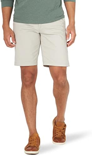 Lee Men s Performance Series Extreme Comfort Flat Front Shorts, Stone, 40 US