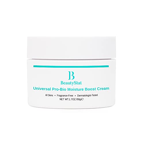 BeautyStat Cosmetics Universal Pro-Bio Moisture Boost Cream, Hyaluronic Acid Facial Skin Moisturizer, Natural Anti Aging, Anti Wrinkle