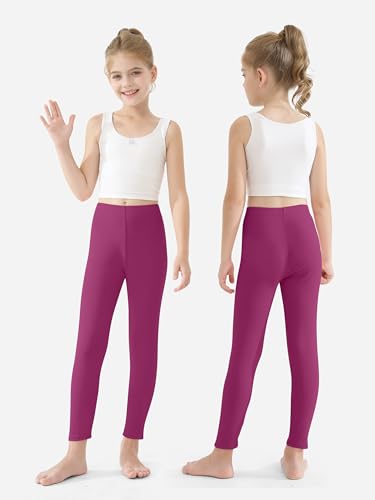 Resinta 5 Pack Girls Cotton Leggings Warm Stretch Soft Tight Pants Assorted Everyday Pull On Leggings for Kids Multipack4