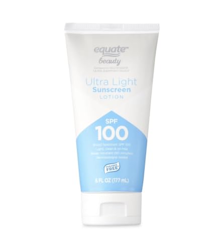 Equate Beauty Ultra Light Sunscreen Lotion SPF 100 Broad Spectrum Oil-Free Water Resistant Paraben Free 6 fl oz