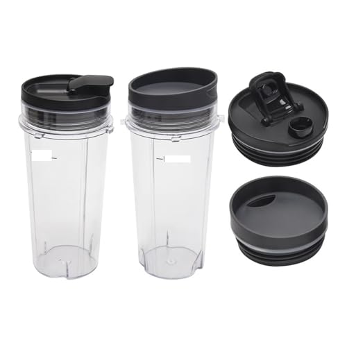 Repuesto 2 vasos 16 OZ con tapas para licuadora miniatura 4