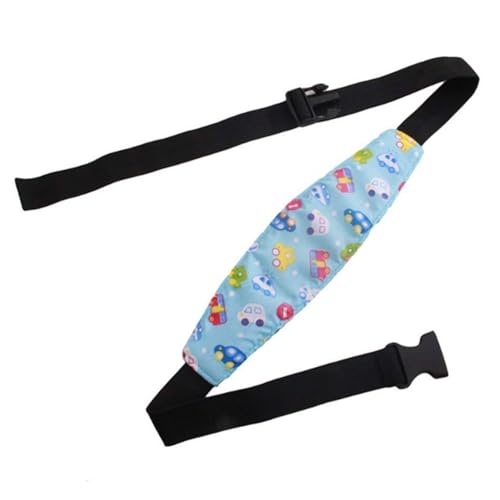 Cinturón de soporte para cabeza de bebé ajustable azul miniatura 1