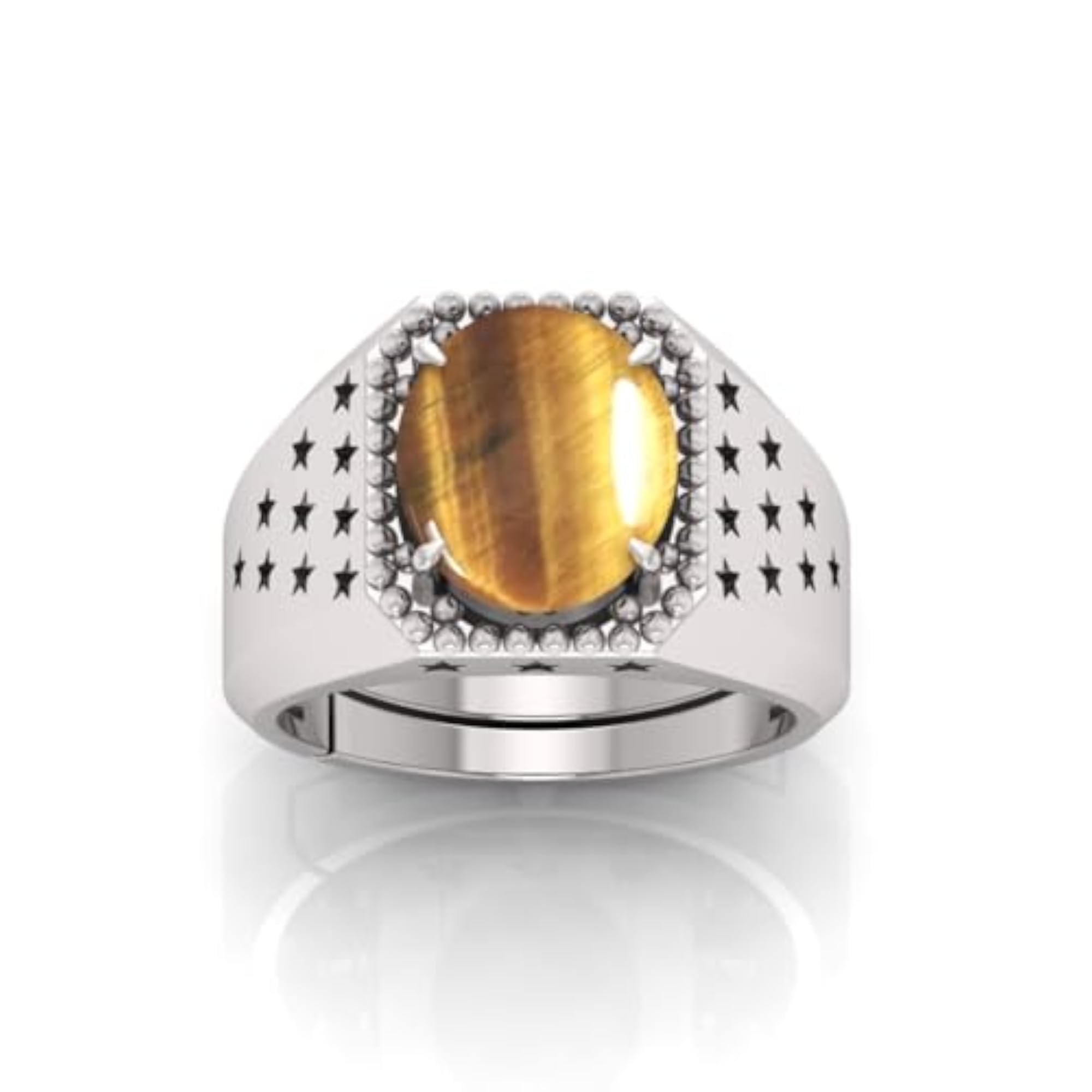 10.25 Ratti Tiger Eye Adjustable Ring, Lab Certified