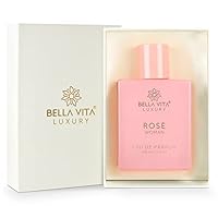 Bella Vita Organic Rose Woman Eau De Parfum for Women with Woody Rose, Jasmine, Black Currant, Vanilla & Amber | Long Lasting Fragrance EDP For Everyday Wear | 100 ML