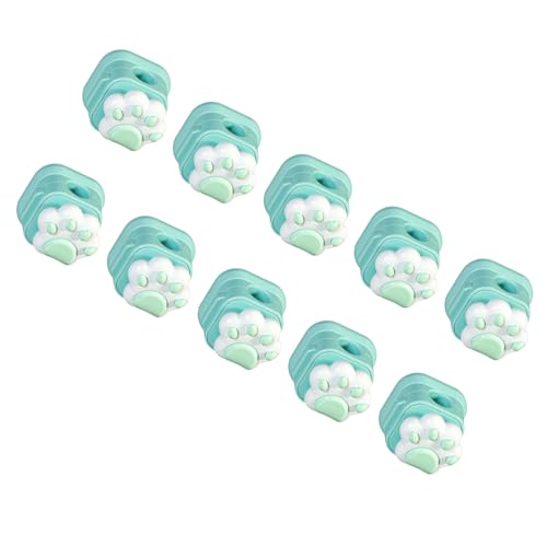 10PCS Cats Paws Cable Clips ABS Cord for Desk & Home with Charging Cats Paws Cable Organizers