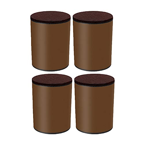 102mm Möbelerhöhung aus Karbonstahl 60mmMöbel raiser, Selbstklebend Robuste Möbelerhöhung fügt Höhe zu Betten Sofas Schränken Set von 4 (Brown) Cover