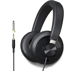 Philips SHP6000 Wired Headphones Studio Monitor & Mixing DJ Stereo Headsets Over Ear Headphones Wired Noise Isolation with High Resolution Audio, Deep Bass and Superior Comfort - Les Beatles, Paul McCartney, John Lennon, RIngo Starr, George Harrison
