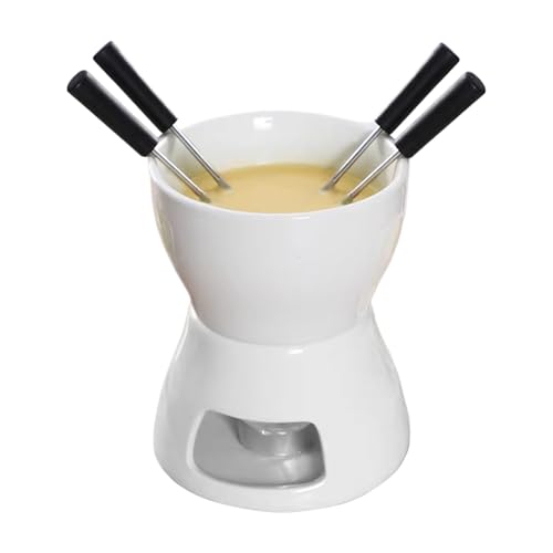 dzqad Taza para Derretir Chocolate - Olla Pequeña De Cerámica - Calentador Personal para Fondue Y Taza De Café | para Cena, Postre, Salsa, Queso, Caramelo, Pan, Cumpleaños, Bodas, Picnics, Fiesta,